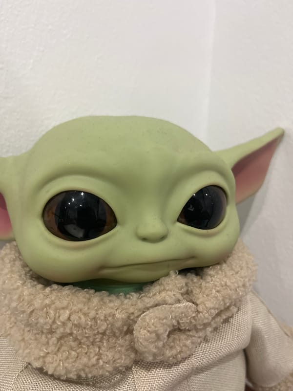 Baby Yoda toy photographed in Rawai, Thailand