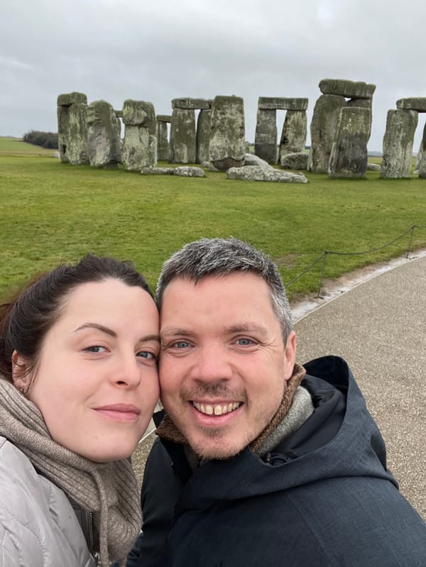 Couple documents Stonehenge visit with photos, videos, museum tour