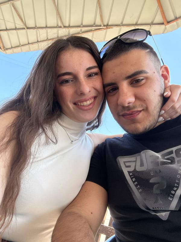 Couple captures selfie moment in Benkovski, Bulgaria