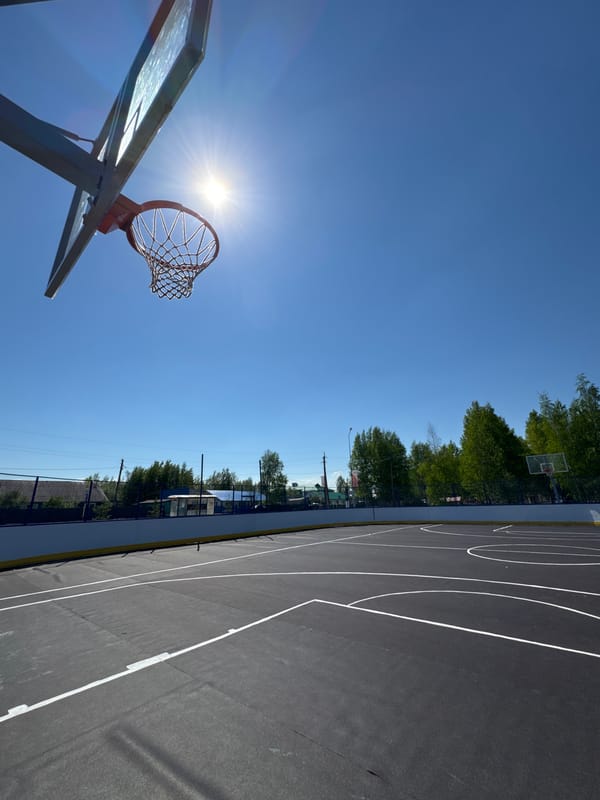 Morning basketball session recorded in Высокий, Russia