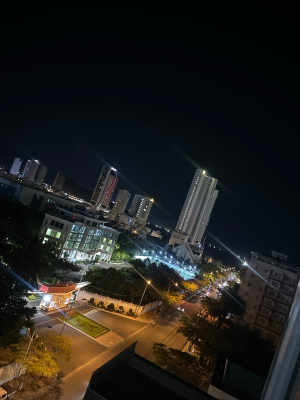 Nighttime urban scenes captured across Bac Nha Trang Ward