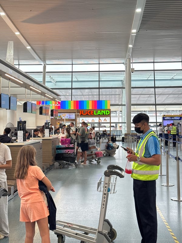 Traveler documents morning transit through Phuket International Airport