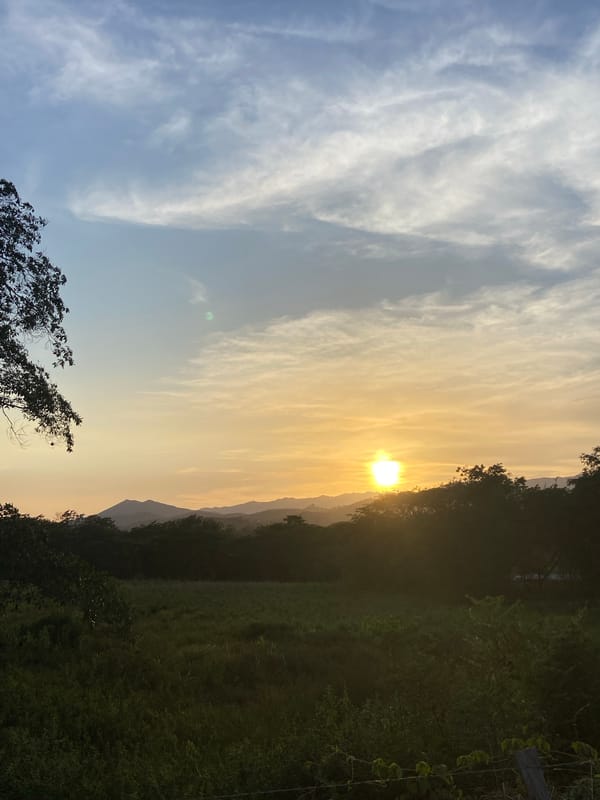 Sunset landscape documented near Tinaquillo, Venezuela
