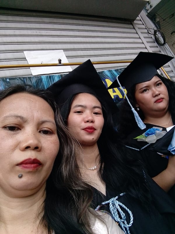 Family celebrates graduation ceremony in Digos, Philippines