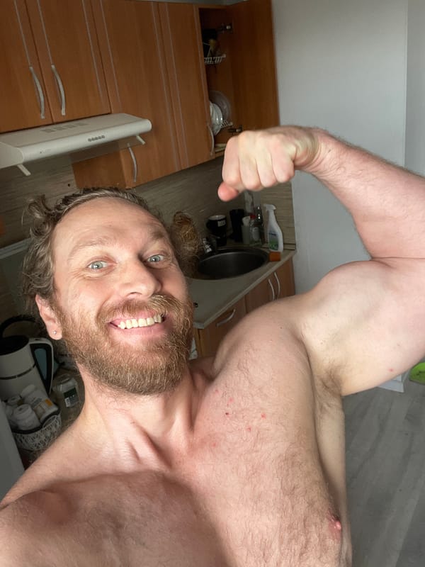 Morning routine: home, red car, gym in Saint Petersburg