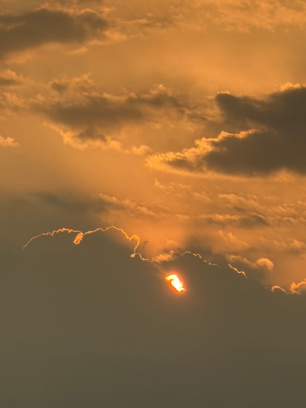 Man documents evening with dog, dramatic sky in Cuautla