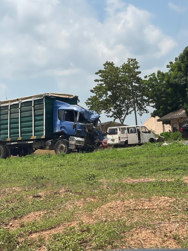 Vehicle damage and construction activity documented in Akwanga