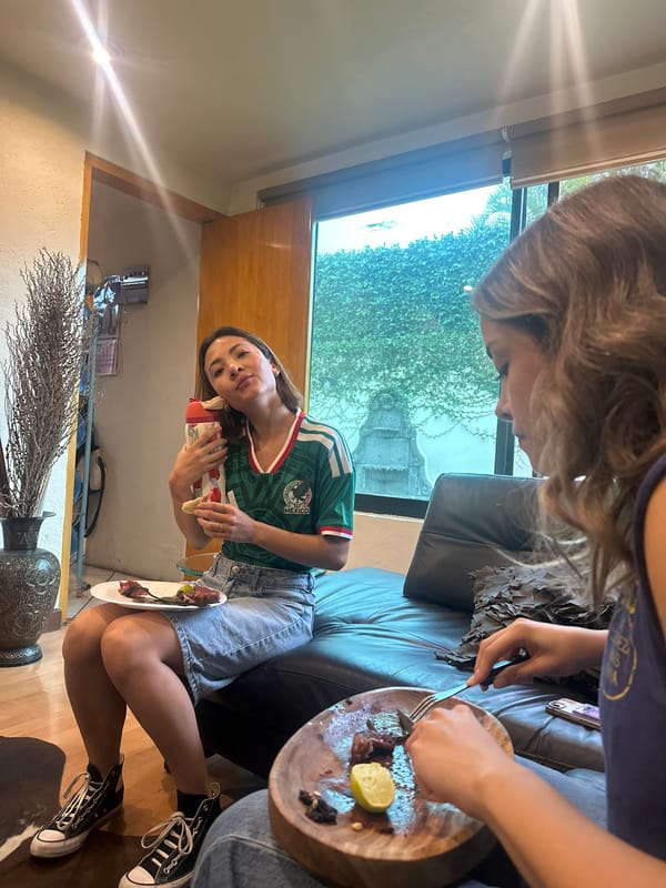Friends document casual evening together in Puebla home