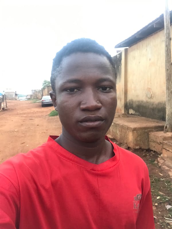 Young man takes selfie in Ilorin, Nigeria