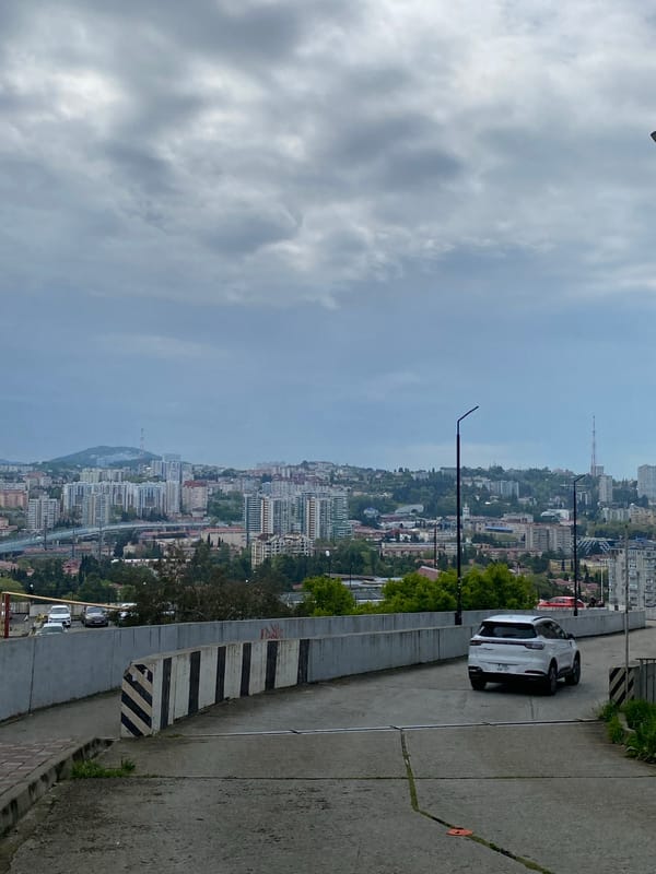 Morning street scenes and cityscapes captured across Sochi, Russia