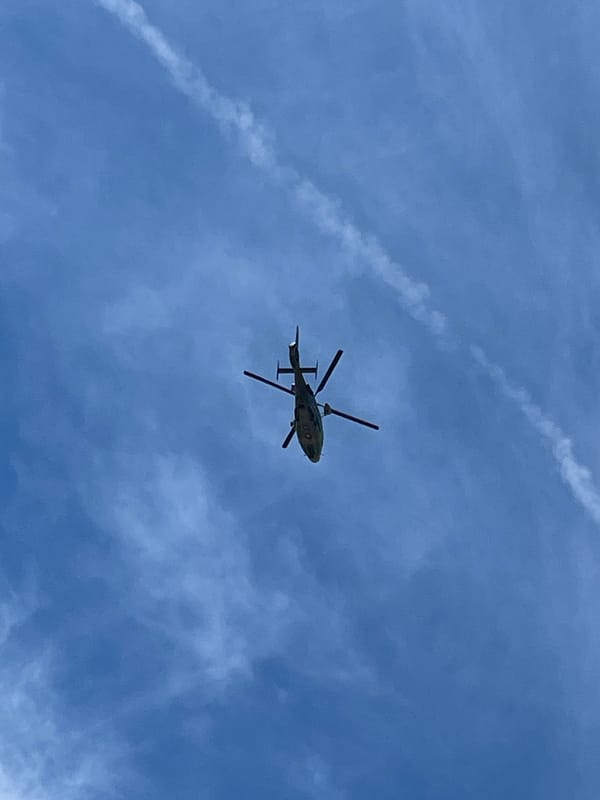 Helicopter spotted flying low over Pchelnik, Bulgaria