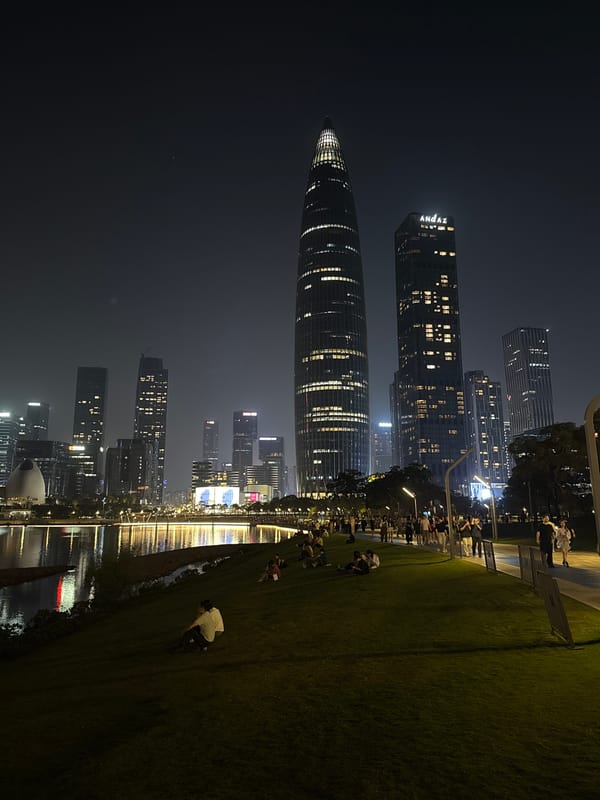 Nighttime cityscape documented in Nanshan District, China