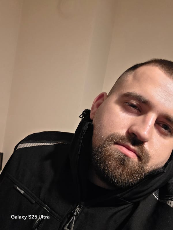 Man takes indoor selfie in Plovdiv, Bulgaria