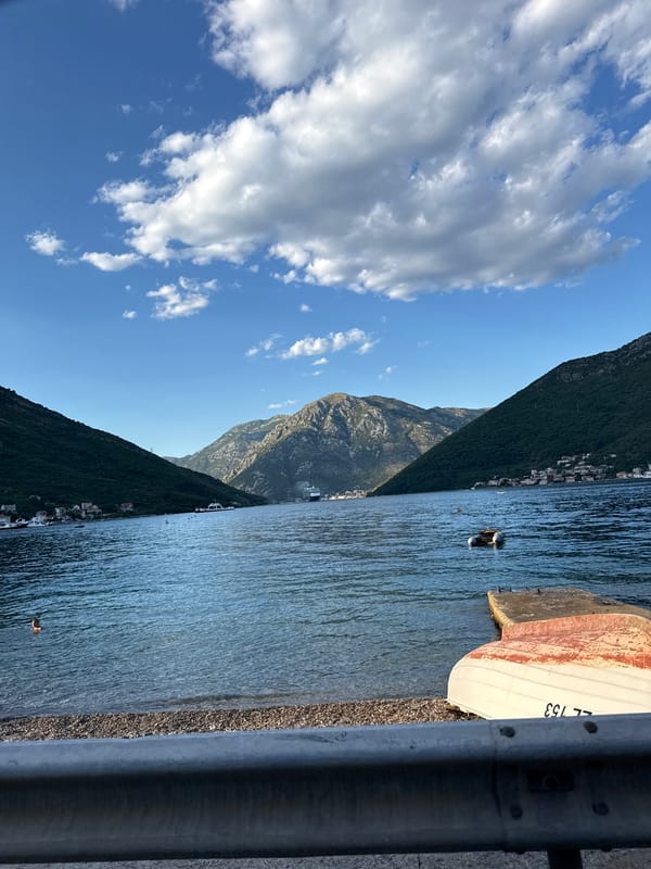 Lepetane ferry crossing the Bay of Kotor, Montenegro