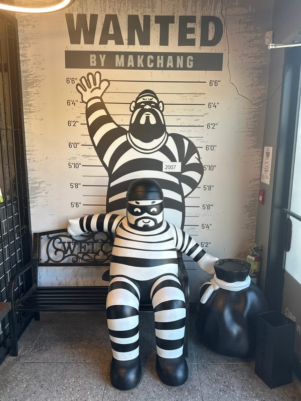 Cartoonish prisoner statue spotted with wanted poster in Coquitlam