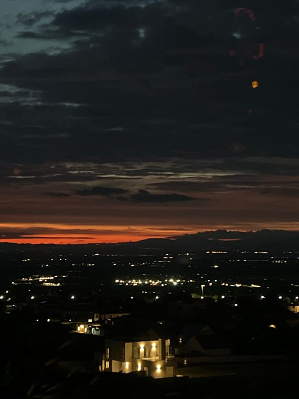 Dramatic sunset documented over Markovo, Bulgaria in evening sequence