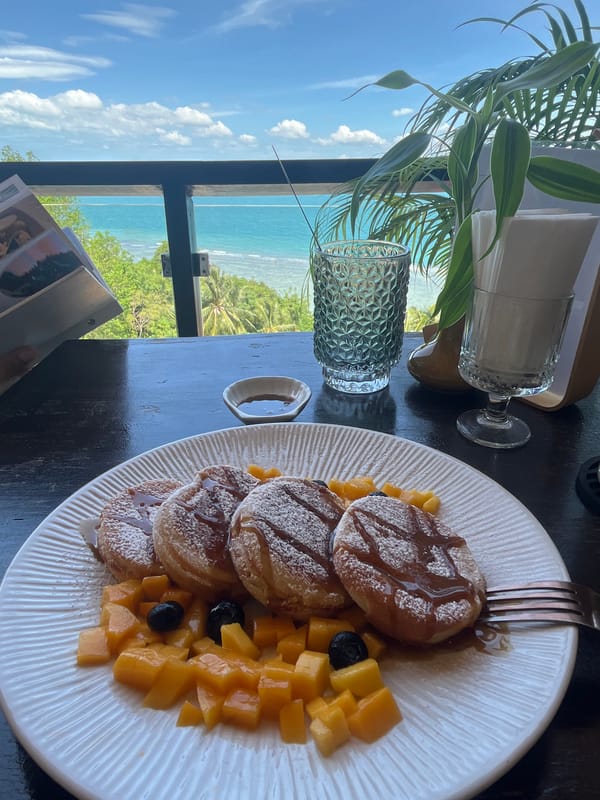 Morning coastal dining experience documented in Ban Tai, Thailand