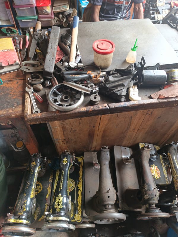 Fire truck and sewing workshops documented in Muladi, Bangladesh