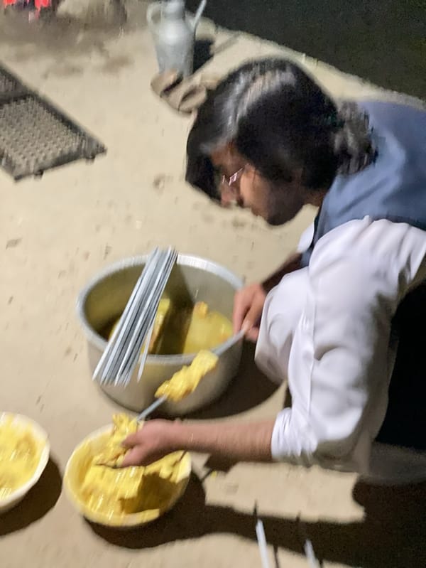 Nighttime cooking documented by witnesses in Dehkheshk, Afghanistan