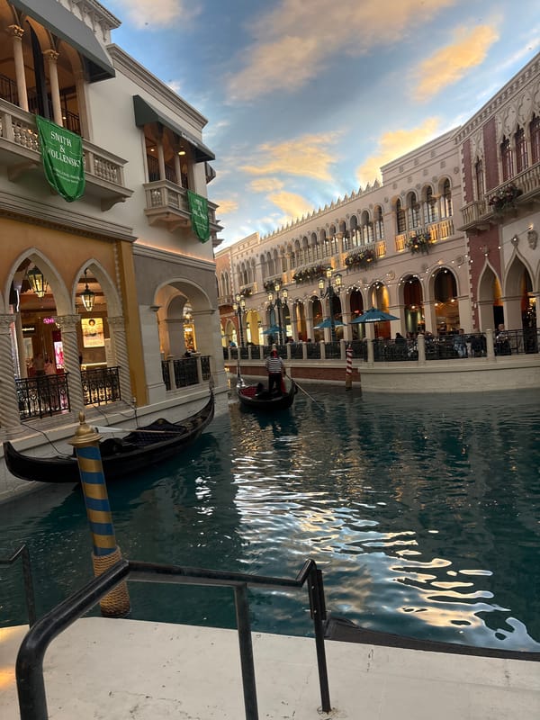 Gondola ride carries passengers through Venetian Hotel Las Vegas