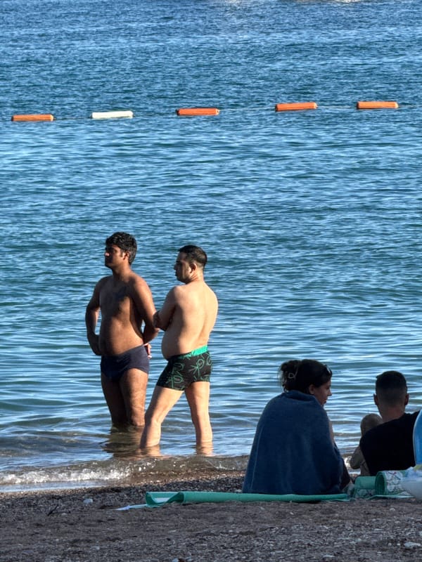 Summer afternoon coastal activities documented in Budva, Montenegro