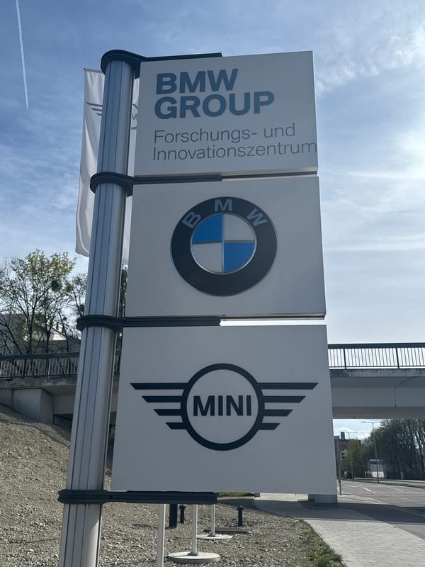 BMW research center signage spotted in Munich