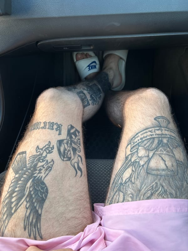 Hanging out in a tattooed car ride through Łódź