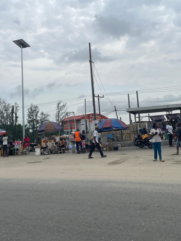 Ordinary Monday morning street activity across Lagos Nigeria