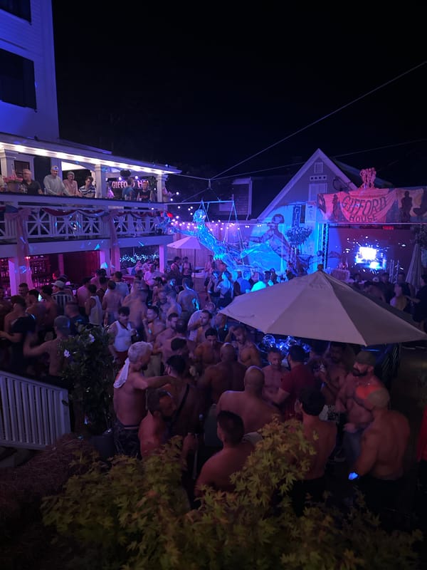 Summer night out at the Gifford House, Provincetown