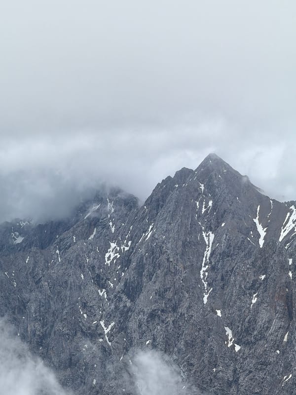 Alpine tourists document snowy day in Garmisch-Partenkirchen mountain resort