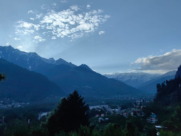 Visitor documents scenic village life in Vashisht, India