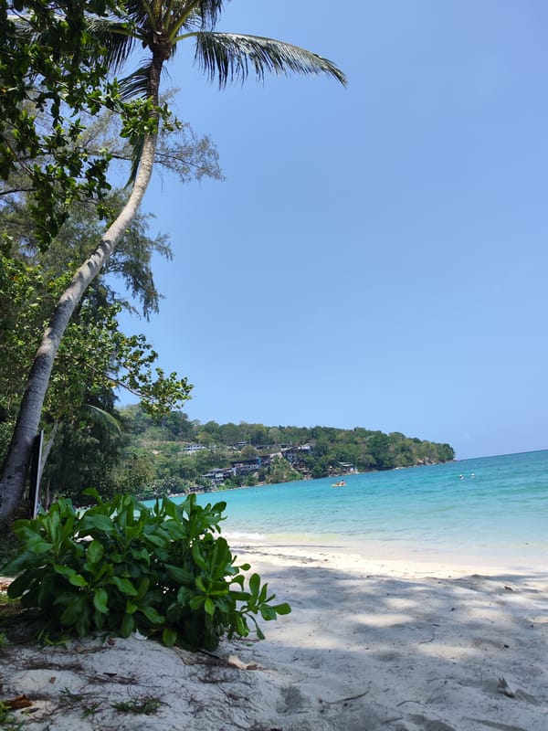Early morning beach scenes documented at Patong, Thailand