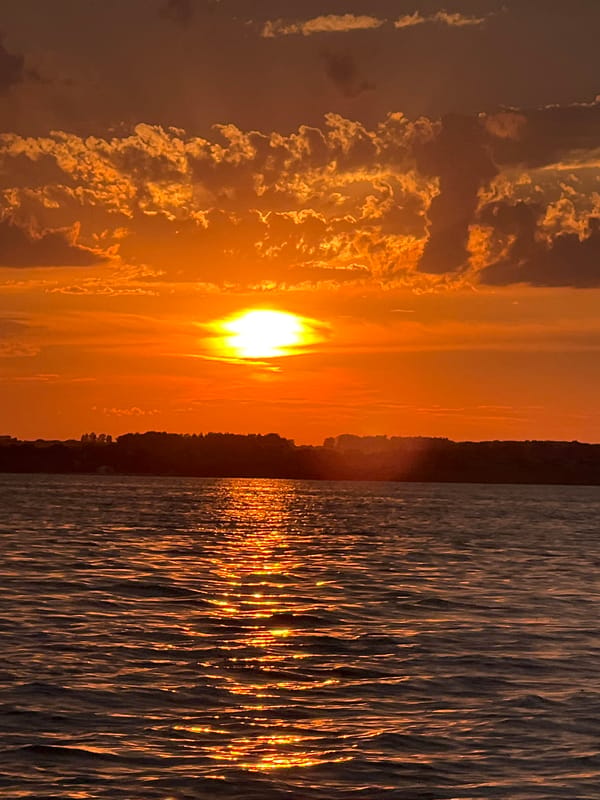Sunset over the Ob River, Novopichugovo, Russia