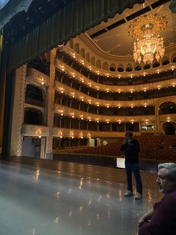 Backstage glimpses captured at Tbilisi Opera during theatrical production