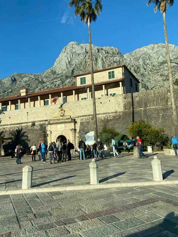 Afternoon scenes captured at Kotor marina and historic waterfront