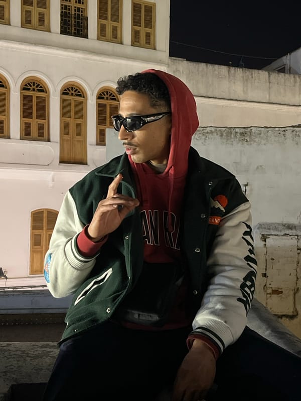 Late night social gathering captured across Tangier, Morocco