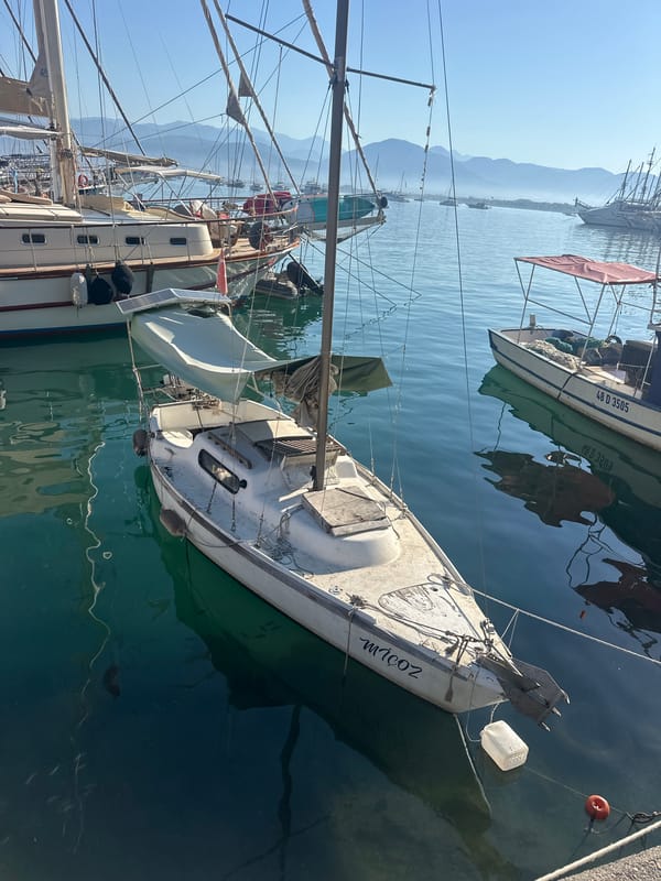 Morning scenes captured at Fethiye marina, Turkey