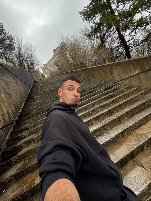 Visitor observed at Bulgaria's 1300 Years Monument in Shumen