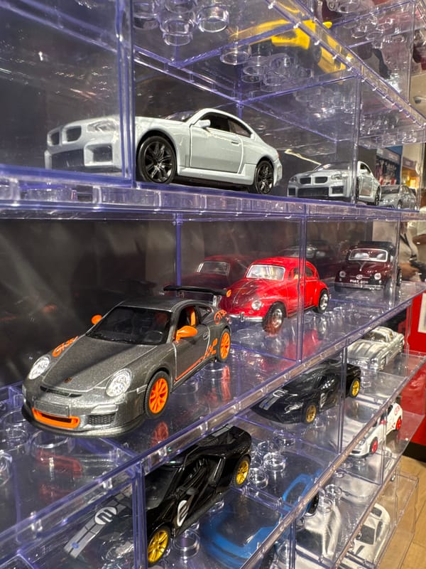 Model car shop and airport activity at Otopeni, Romania