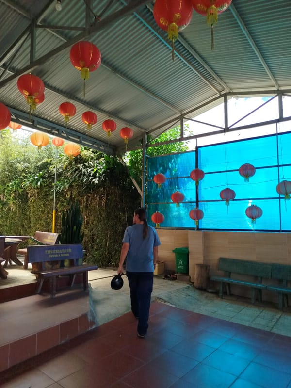 Early morning temple visit documented in Da Lat, Vietnam
