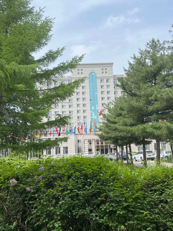 International building complex documented in Changchun during morning hours
