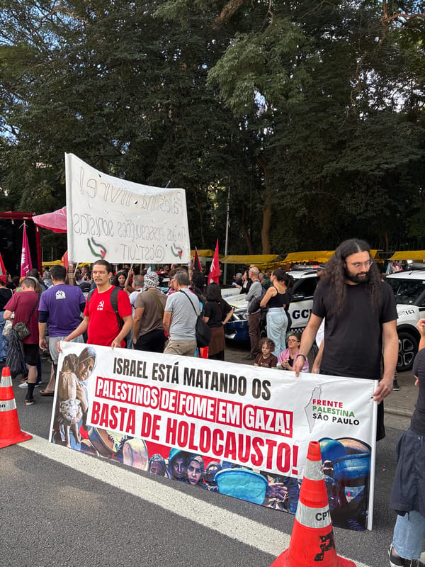 Pro-Palestinian protesters demonstrate in São Paulo calling for Israel boycott