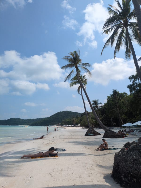 Morning beach activity captured at Phú Quốc tropical resort