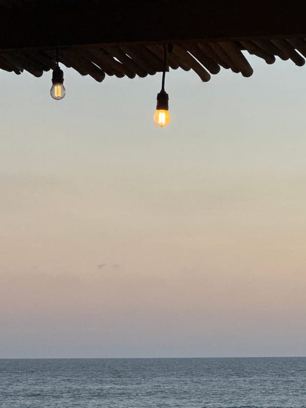 Morning dining captured at Papi Chulo beachfront restaurant