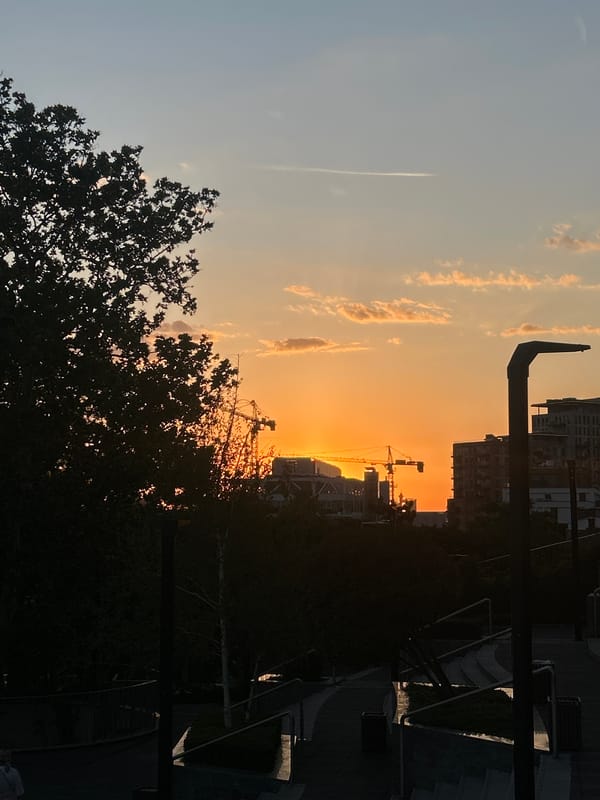 Belgrade sunset documented across multiple city locations