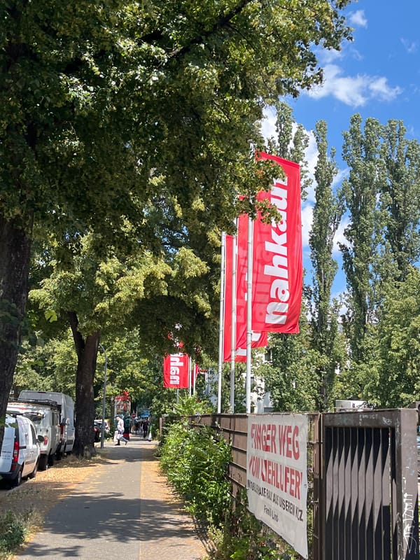 Sunny morning walk through a graffiti-rich Berlin residential neighborhood