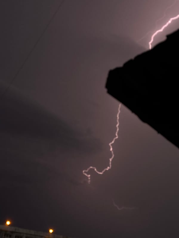Lightning Storm Strikes Varna, Bulgaria During Evening Hours