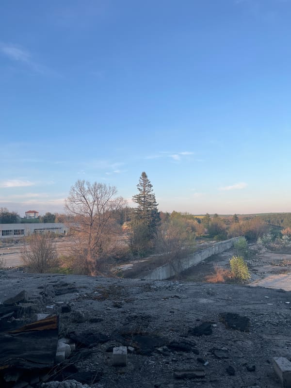 Elevated view captured from dilapidated structure in Loznitsa, Bulgaria
