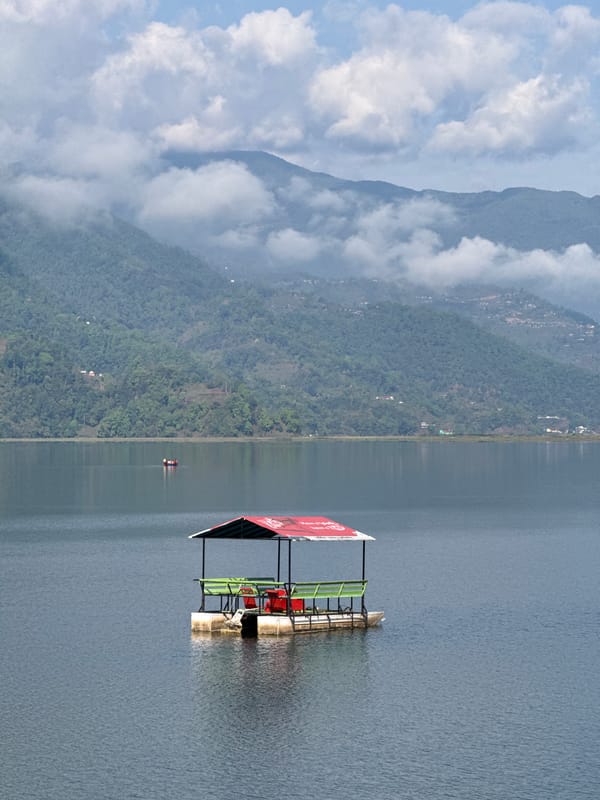Peaceful dawn views captured at Phewa Lake, Pokhara
