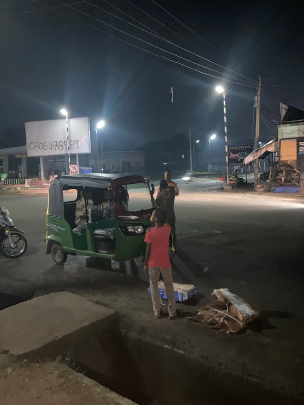 Evening street activity observed in Aba, Nigeria